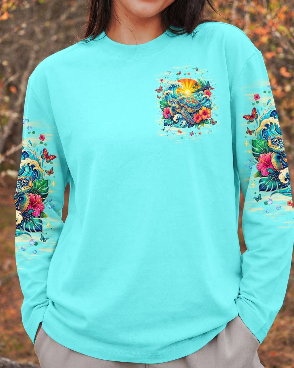 SALTWATER HEALS EVERYTHING TURTLE ALL OVER PRINT  - TLNT1704261