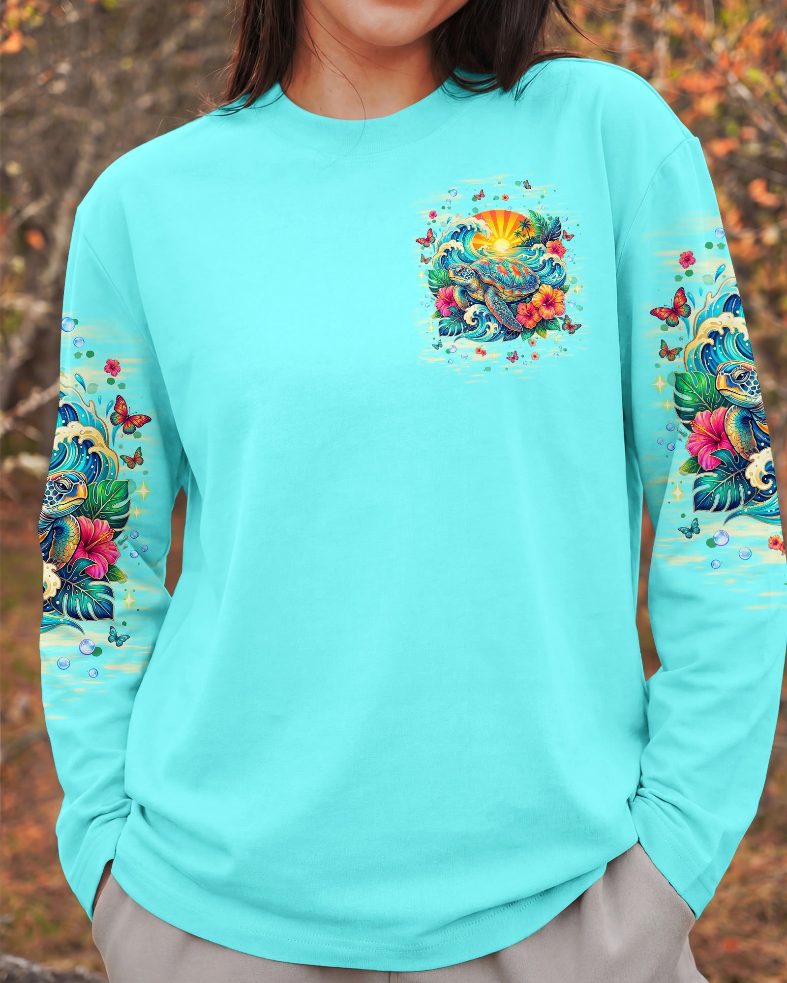 SALTWATER HEALS EVERYTHING TURTLE ALL OVER PRINT  - TLNT1704261