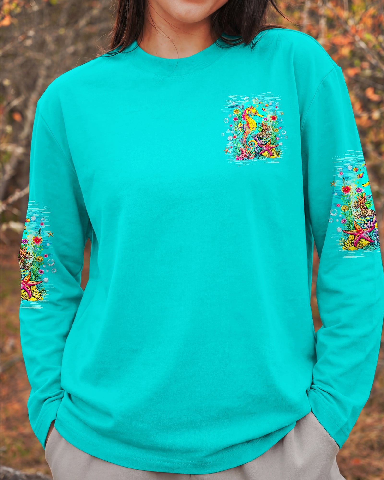 SMELL THE SEA FEEL THE BREEZE SEAHORSE  ALL OVER PRINT - TLHG1206262