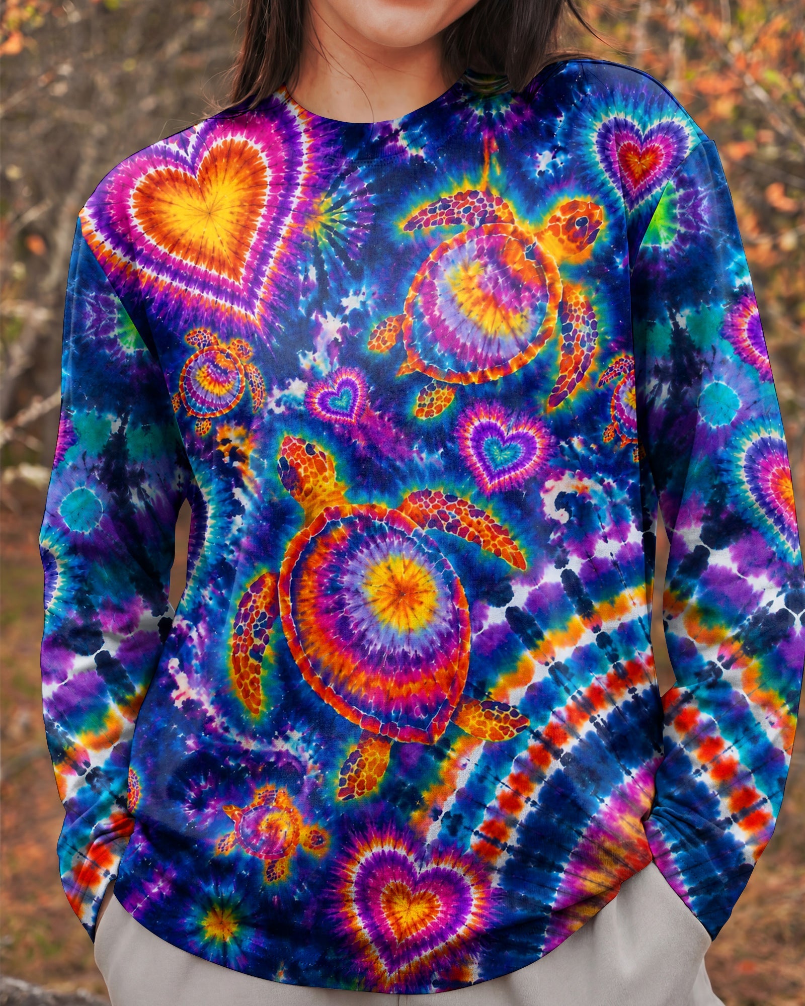 RADIANT SEA TURTLE HEARTS COLORFUL ALL OVER PRINT- KMTM0107261