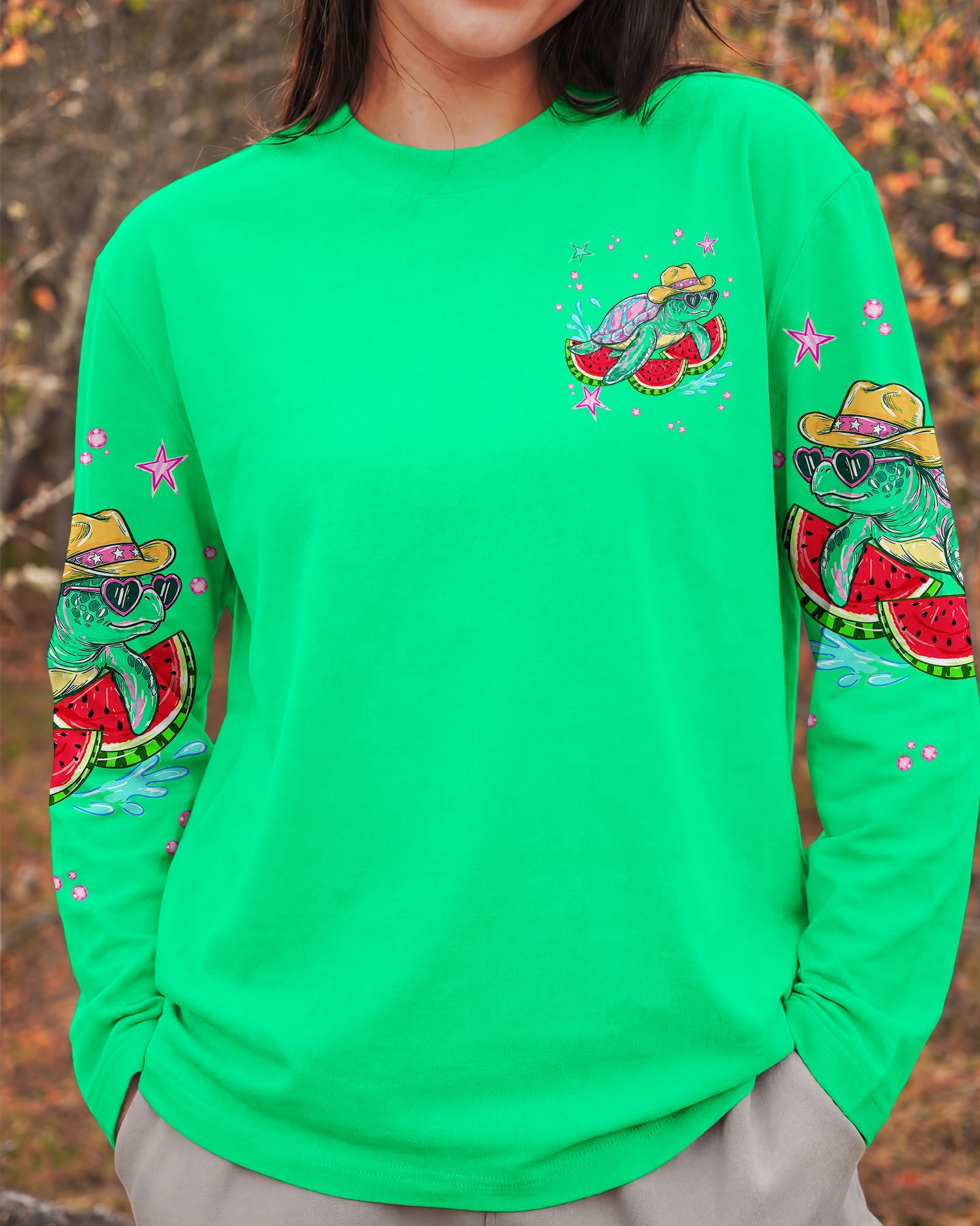 DO THE WATERMELON CRAWL TURTLE ALL OVER PRINT - TLNT2905263