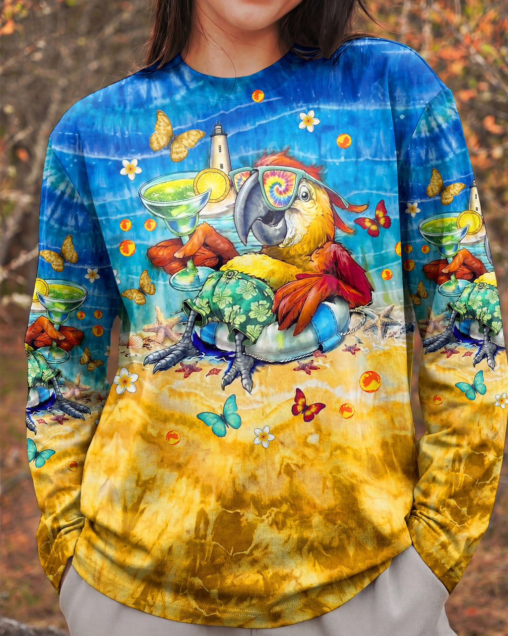 I'M ON ISLAND TIME PARROT ALL OVER PRINT - TLNT0805262