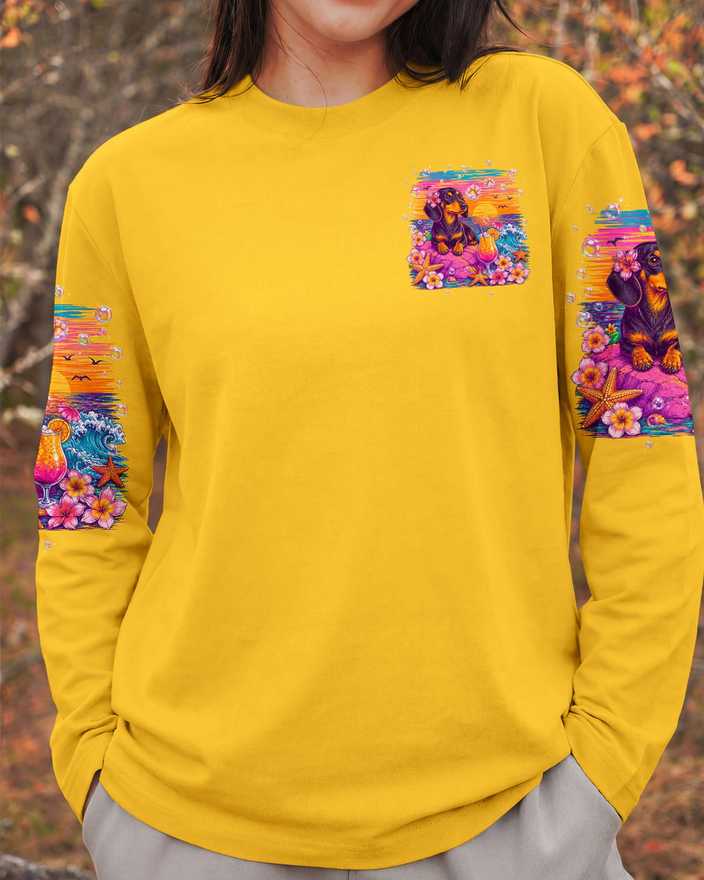 LOST IN THE WAVES DACHSHUND DOG ALL OVER PRINT - TLTW22805264