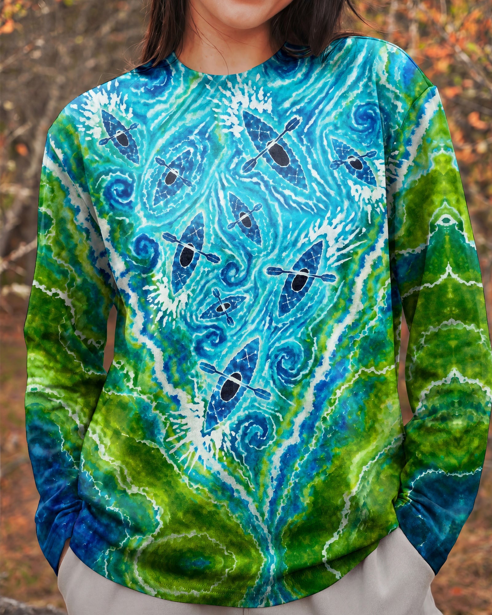 LAKESIDE KAYAK WATER SWIRL ALL OVER PRINT - KMTM1107261