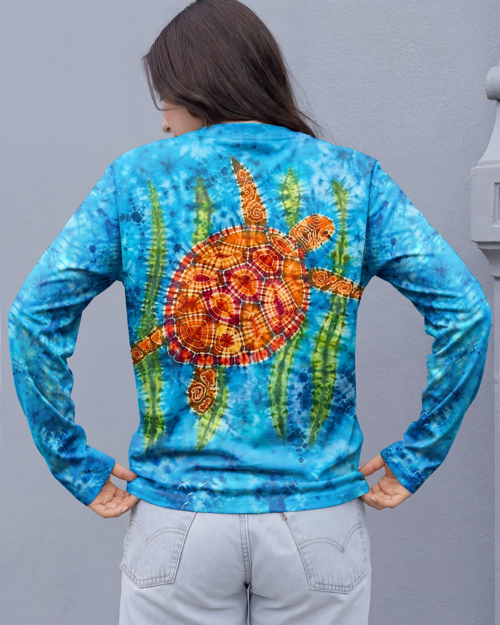 SEA TURTLE AND SEAWEED ALL OVER PRINT  - TLHG1604262