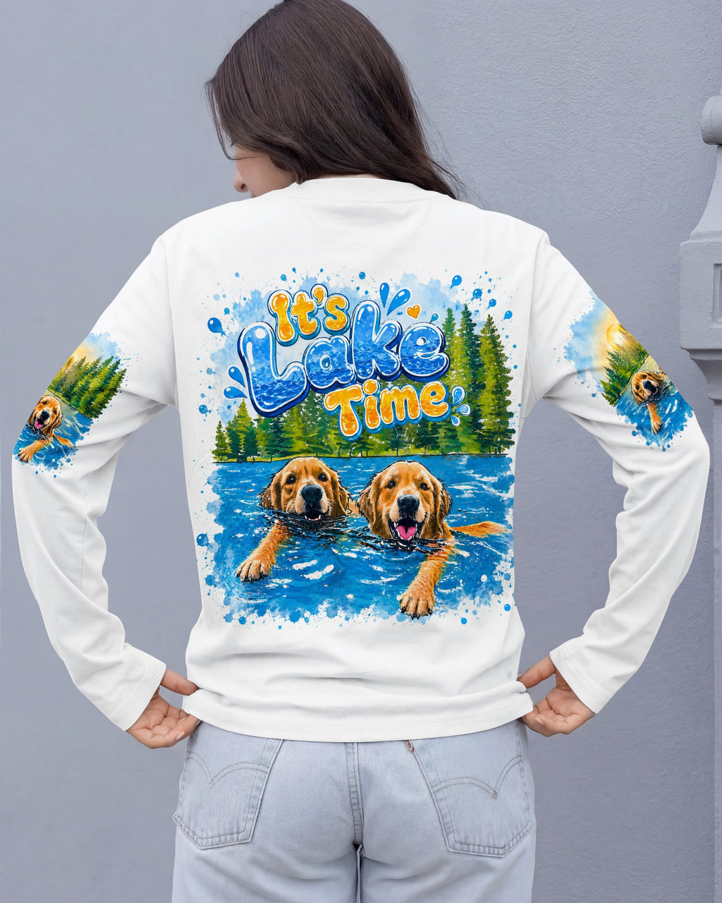 IT'S LAKE TIME LABRADOR DOG  ALL OVER PRINT - TLTW1805263