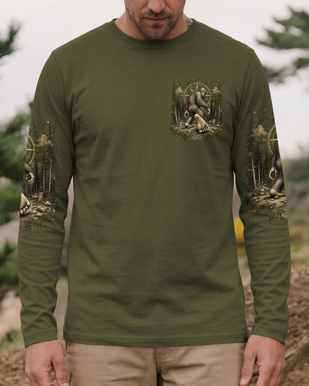 NOT ALL WHO WANDER ARE LOST BIGFOOT ALL OVER PRINT  - TLHN2905261