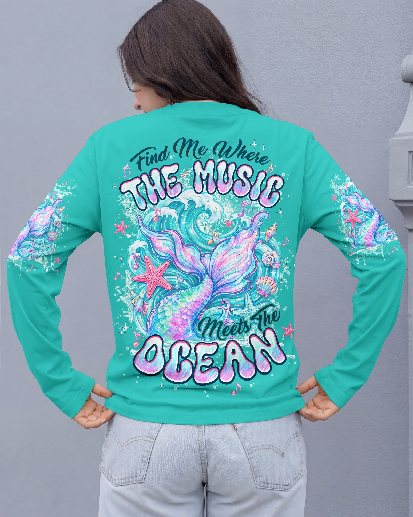 FIND ME WHERE THE MUSIC MEETS THE OCEAN MERMAID ALL OVER PRINT - TYPQ0707264
