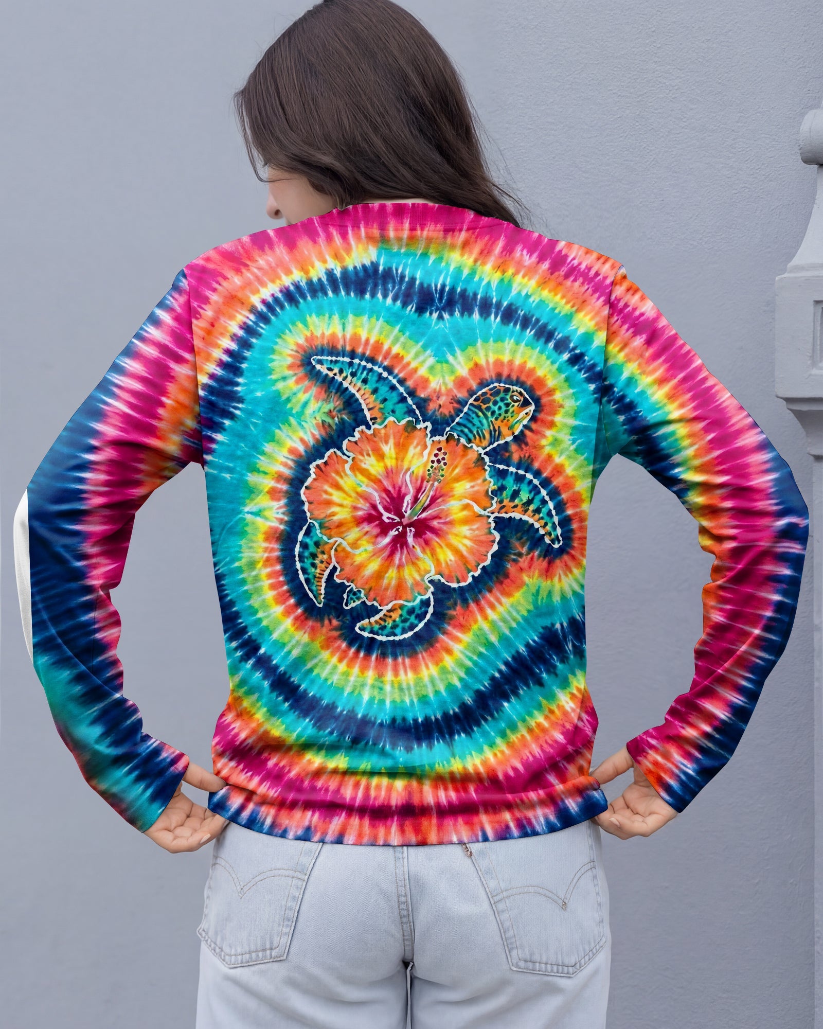 HIBISCUS SEA TURTLE SWIRL ALL OVER PRINT - TLHG1607262