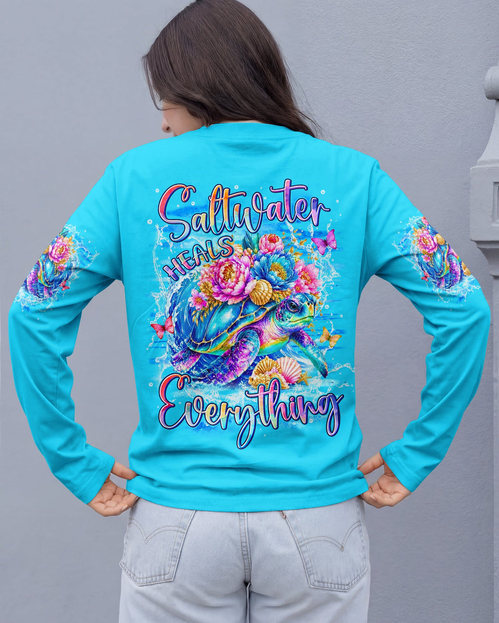 SALTWATER HEALS EVERYTHING TURTLE ALL OVER PRINT - TYLN0506263
