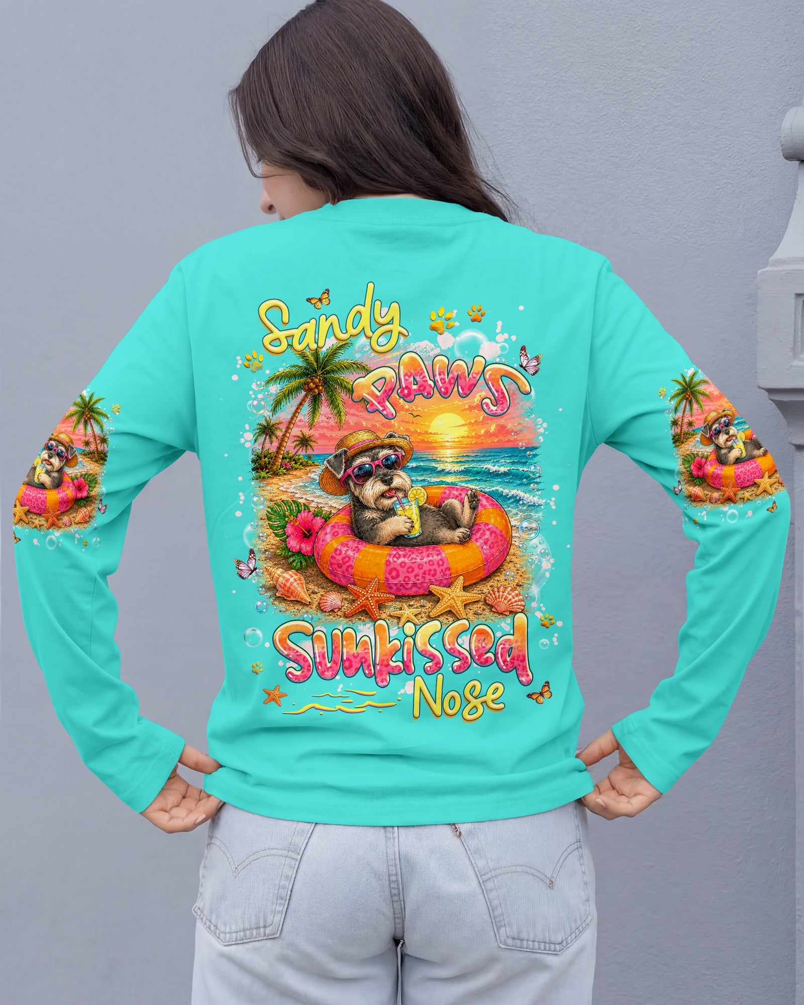 SANDY PAWS SUNKISSED NOSE SCHNAUZER DOG ALL OVER PRINT -  TLHG1905262