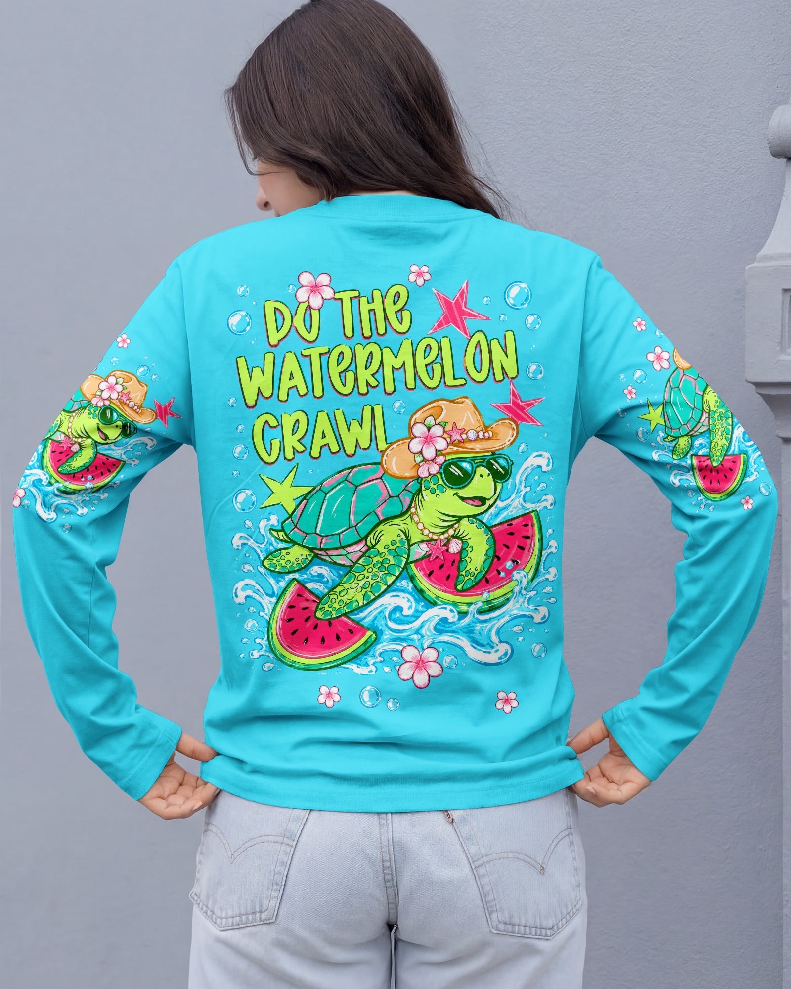 DO THE WATERMELON CRAWL TURTLE ALL OVER PRINT - TLTW1306261