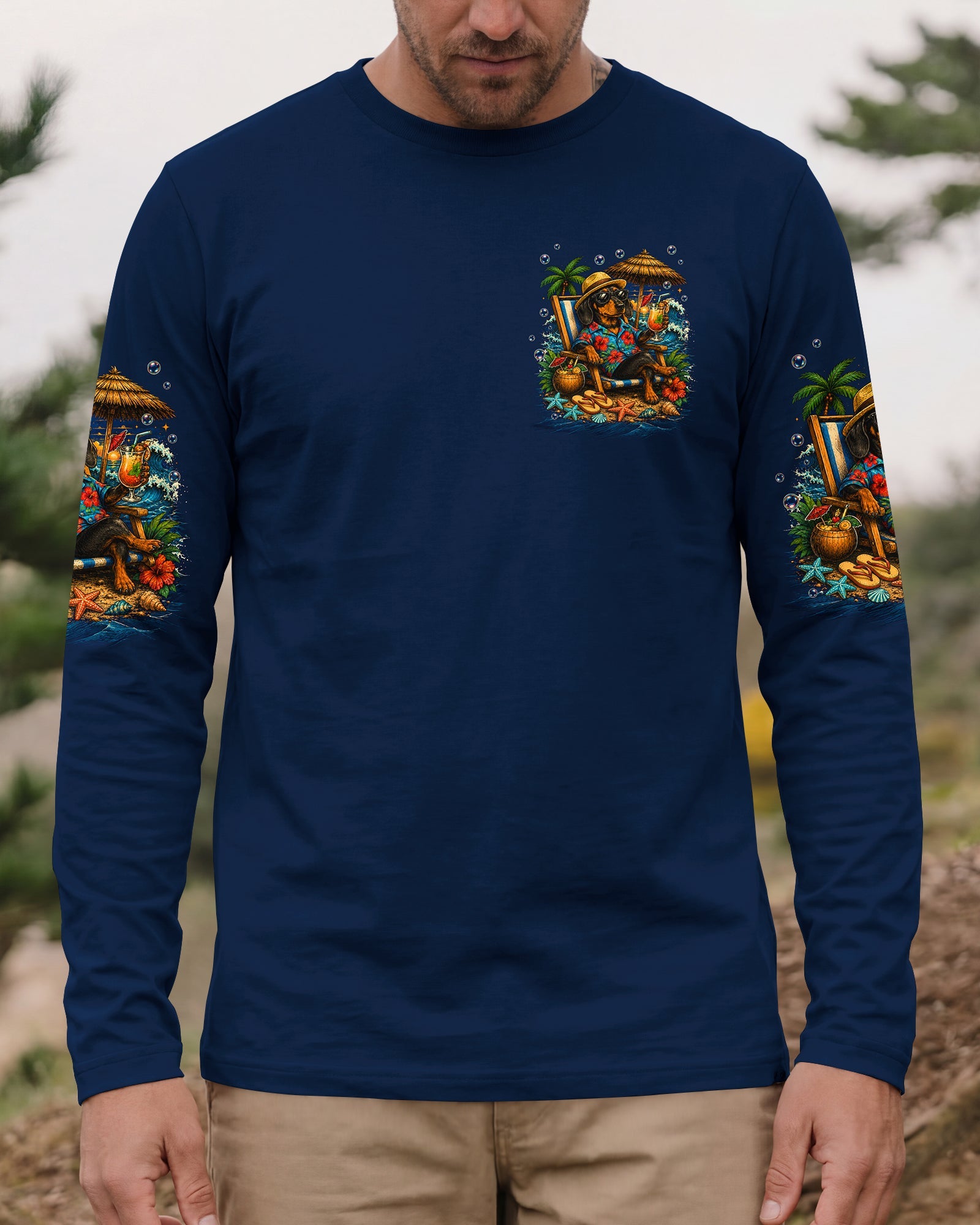 I'M ON ISLAND TIME DACHSHUND DOG ALL OVER PRINT  - TLTW0206261