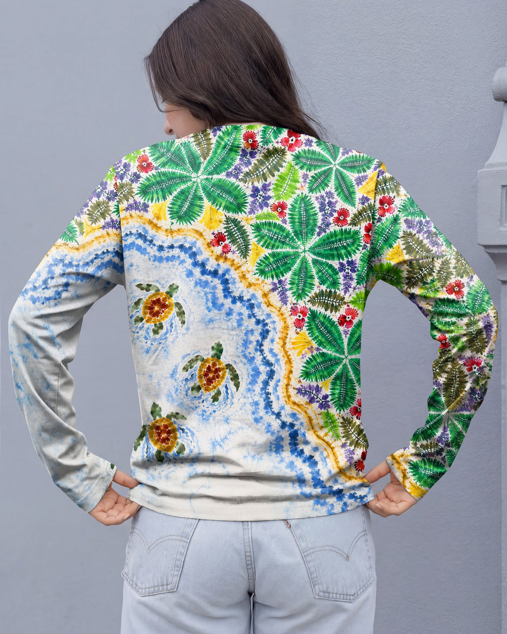 TROPICAL BEACH SAND TURTLES ALL OVER PRINT  - TLNT2506262