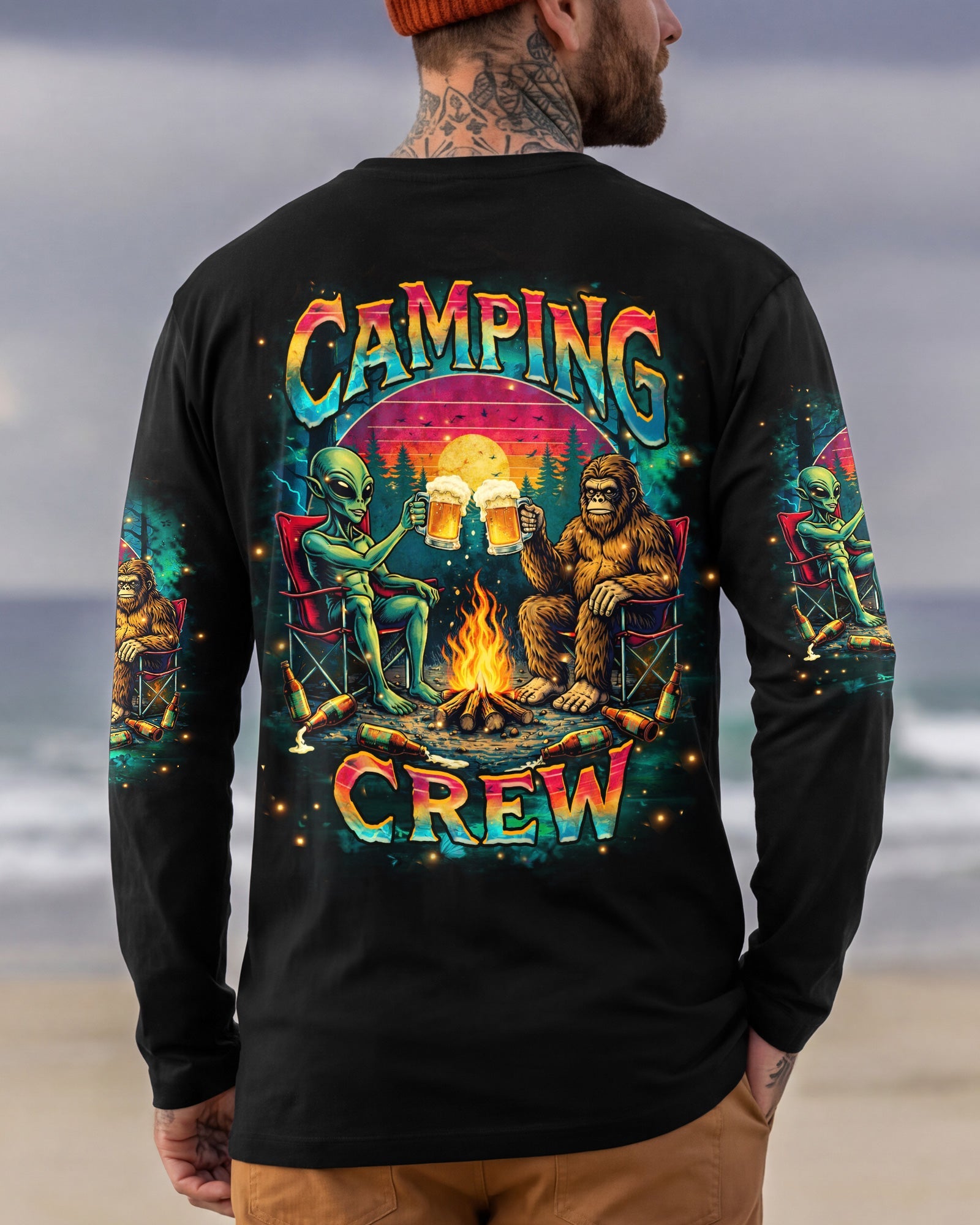 CAMPING CREW ALIEN BIGFOOT  ALL OVER PRINT - TLHN0604263