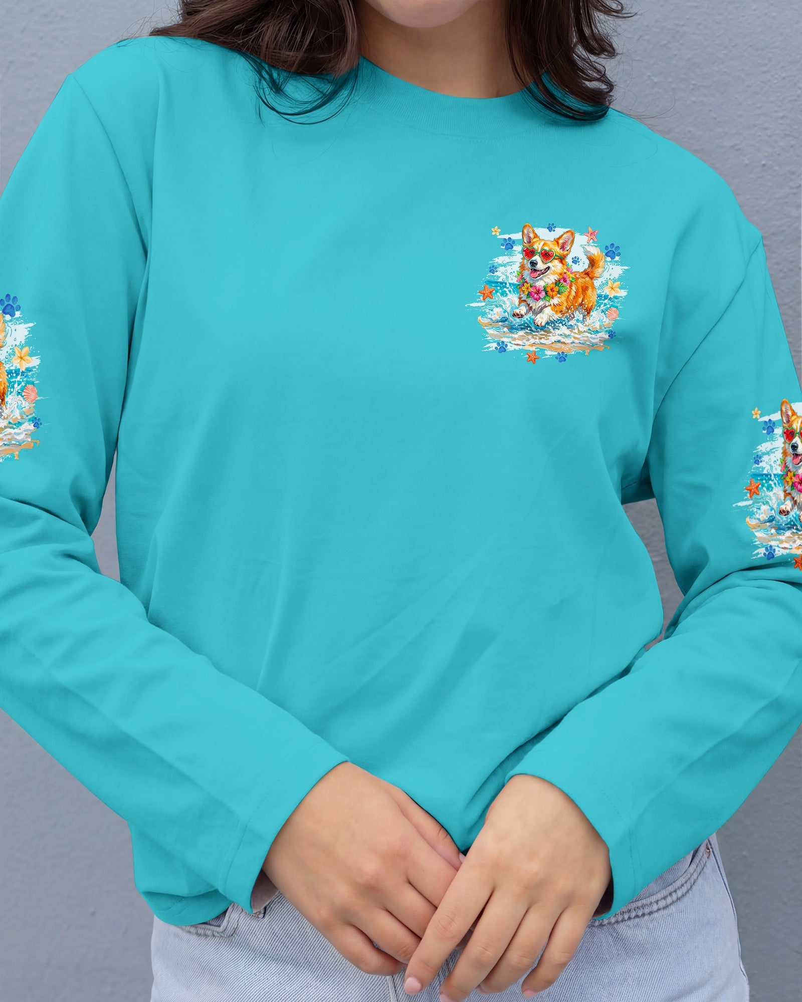 HAPPY AND SALTY CORGI DOG ALL OVER PRINT - TYQY2205261