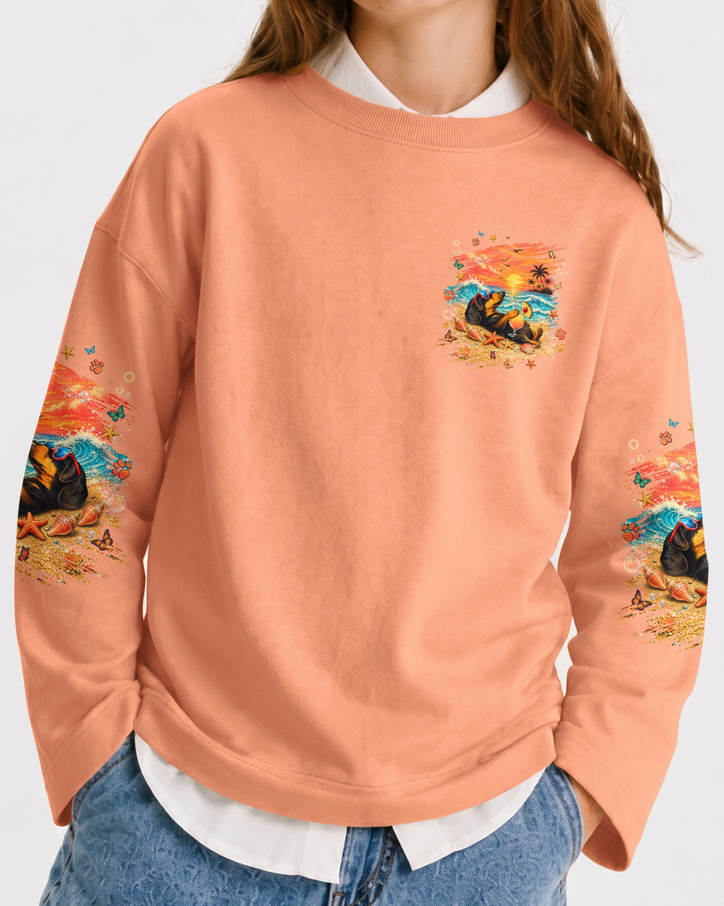 SANDY PAWS AND SALTY KISSES DACHSHUND DOG KIDS ALL OVER PRINT - TLNT2205264