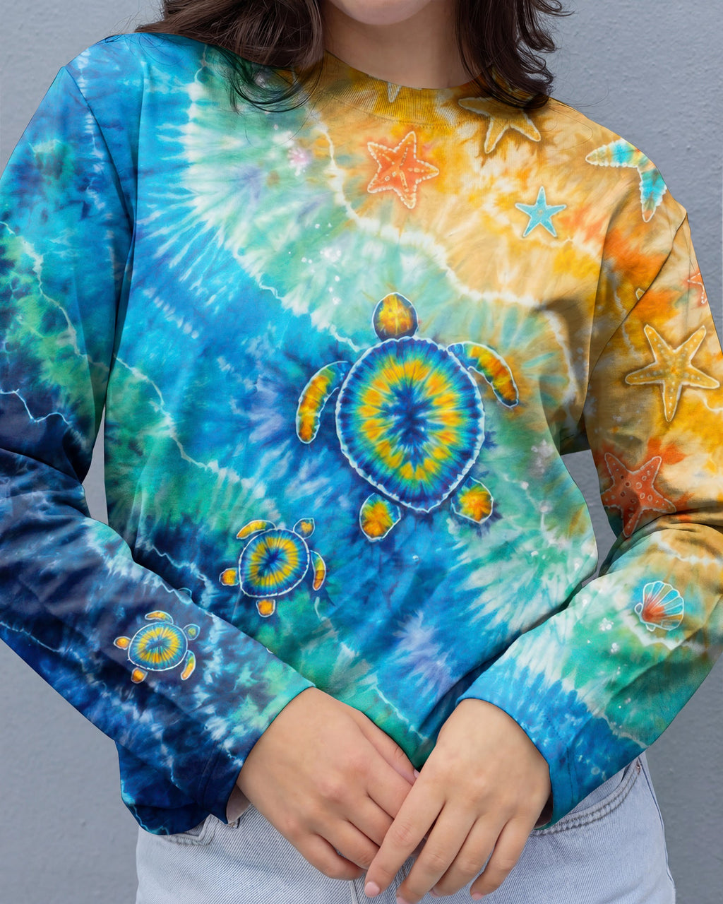 THREE TURTLES BEACH SAND BURST ALL OVER PRINT  - TLTW2206261