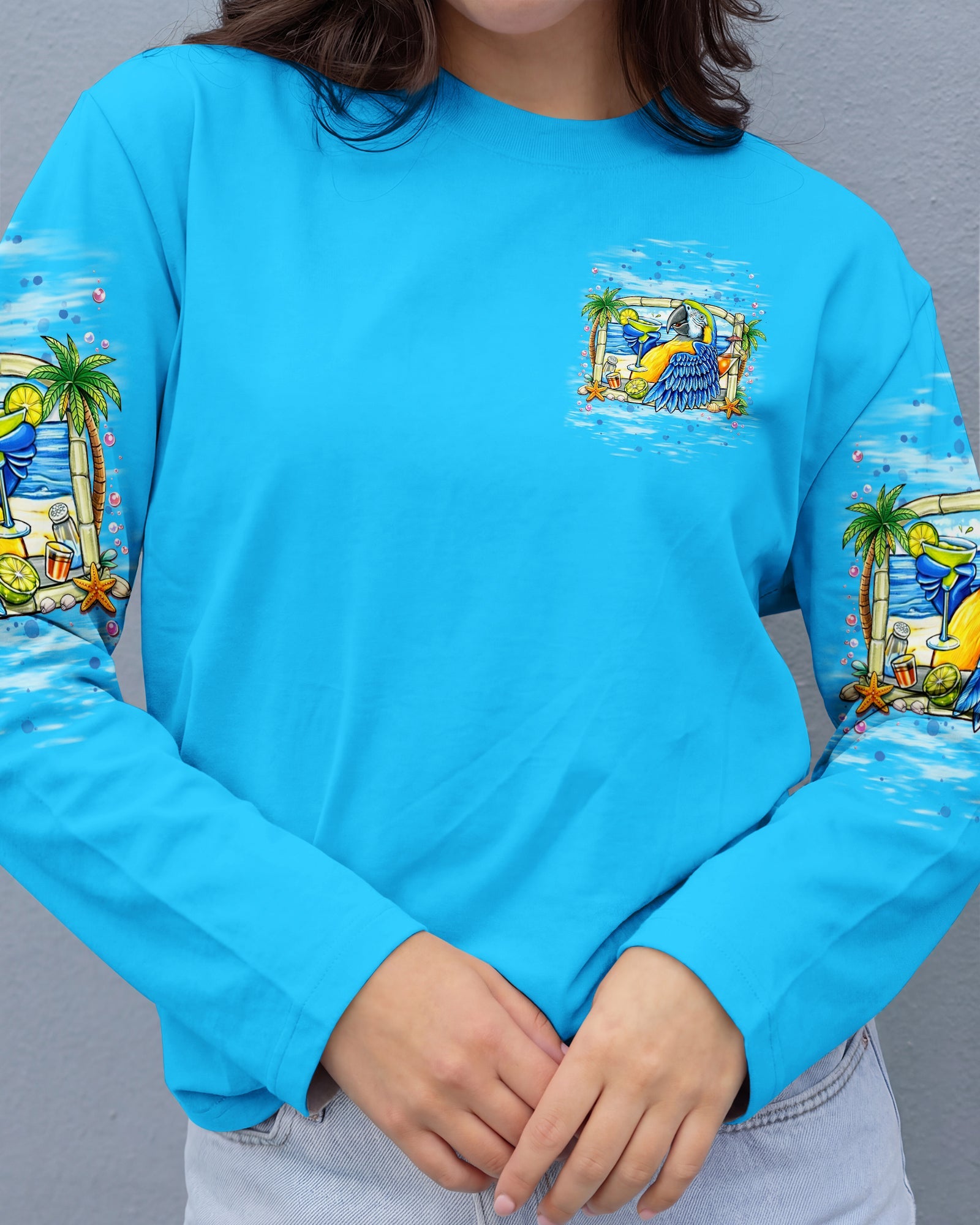 JUST LIVING THE ISLAND LIFE PARROT ALL OVER PRINT  - TLNT1205262