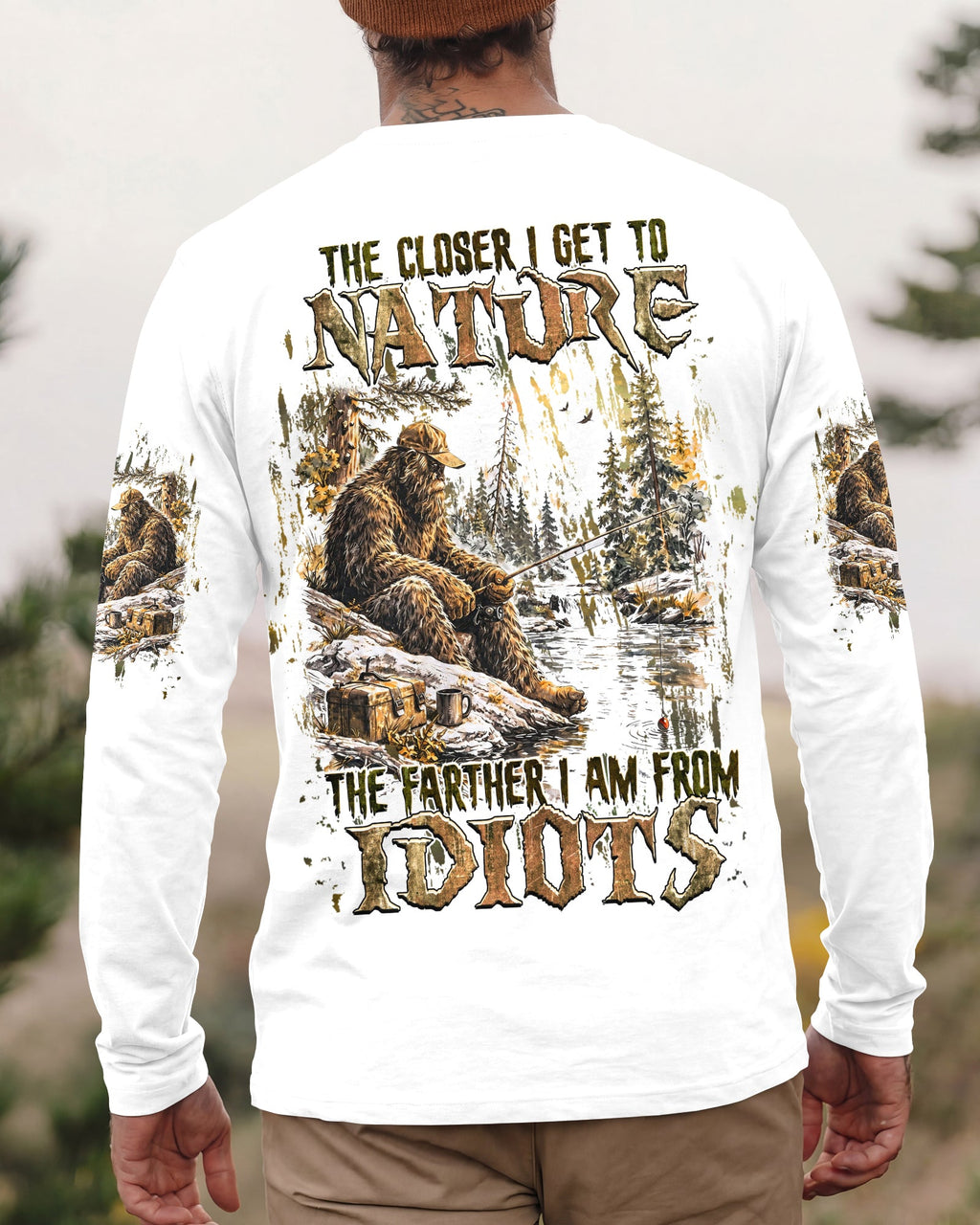 THE CLOSER I GET TO NATURE BIGFOOT ALL OVER PRINT - TLHG0506263
