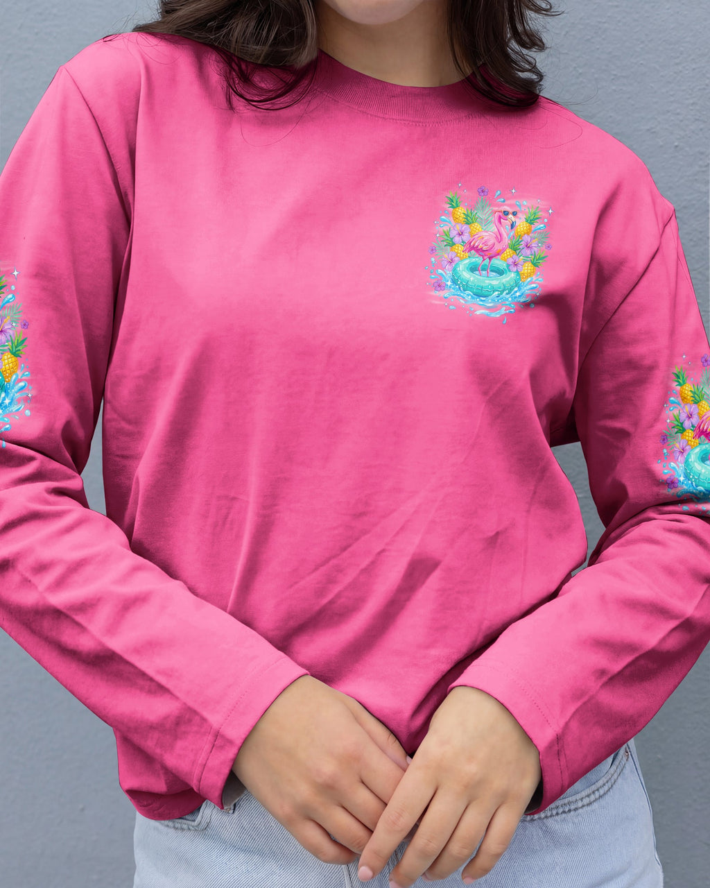 FEELING FLOCKIN' FABULOUS FLAMINGO ALL OVER PRINT - TYQY1004263