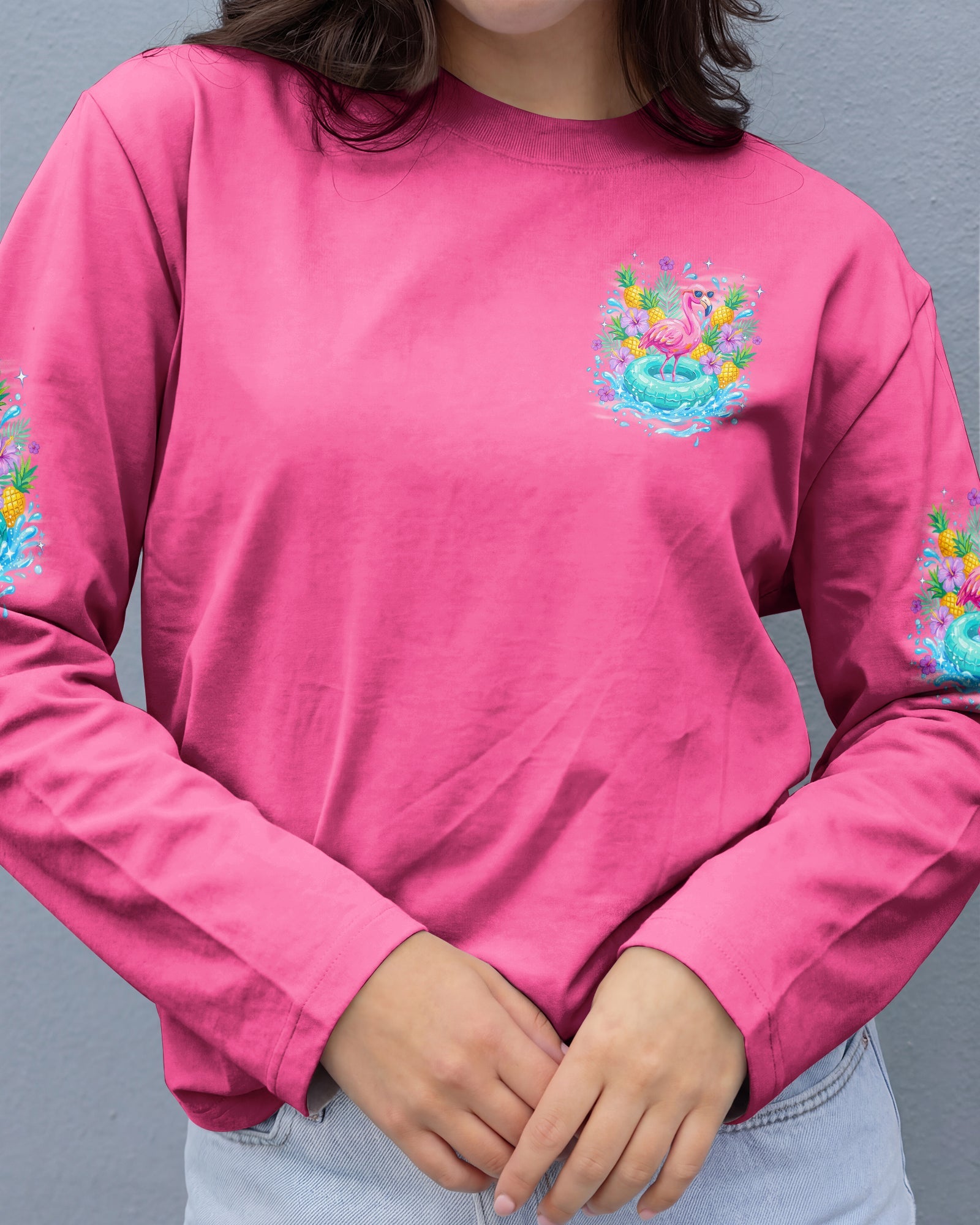 FEELING FLOCKIN' FABULOUS FLAMINGO ALL OVER PRINT - TYQY1004263