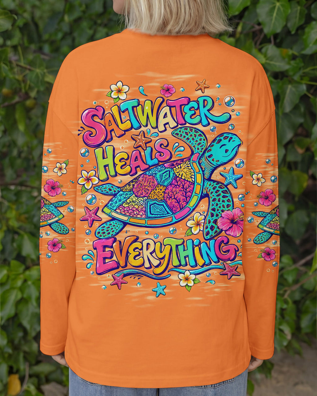 SALTWATER HEALS EVERYTHING TURTLE ALL OVER PRINT   - TLNT1306263