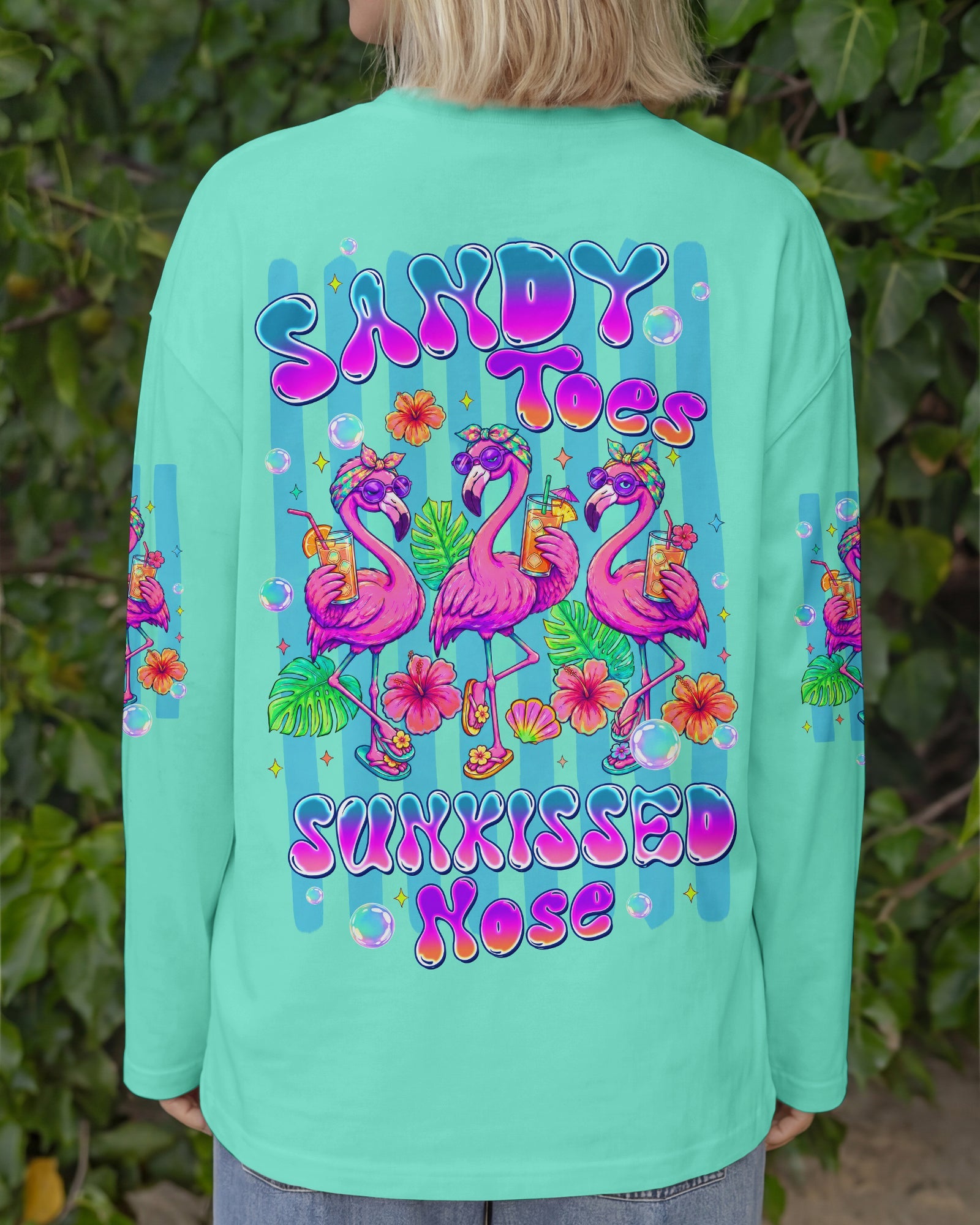SANDY TOES SUNKISSED NOSE FLAMINGO ALL OVER PRINT  - TLTW1906261