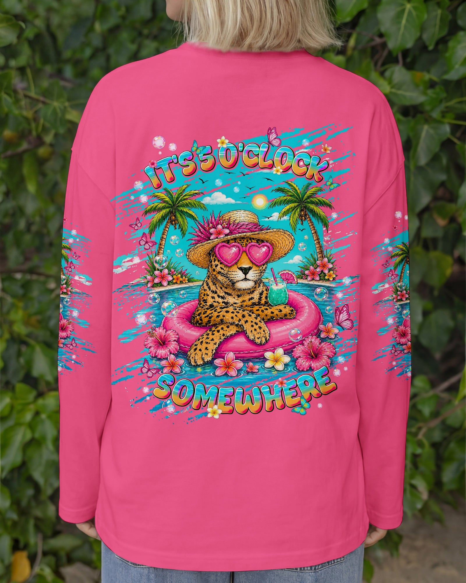 IT'S 5 O'CLOCK SOMEWHERE LEOPARD ALL OVER PRINT  - TLNT2605261