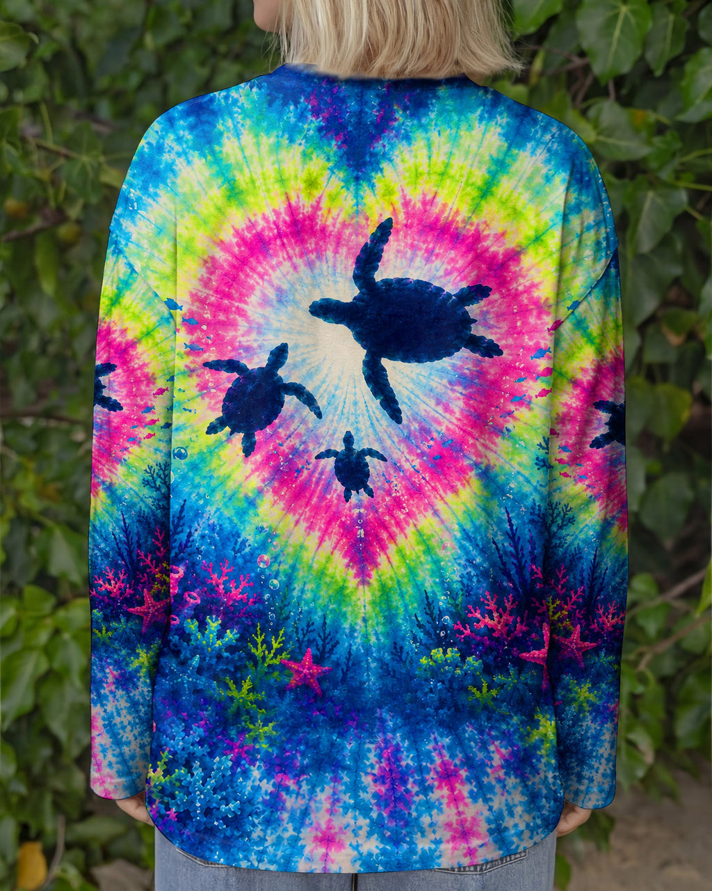 UNDERWATER TURTLES FAMILY HEART BURST ALL OVER PRINT  - TLNT2506261