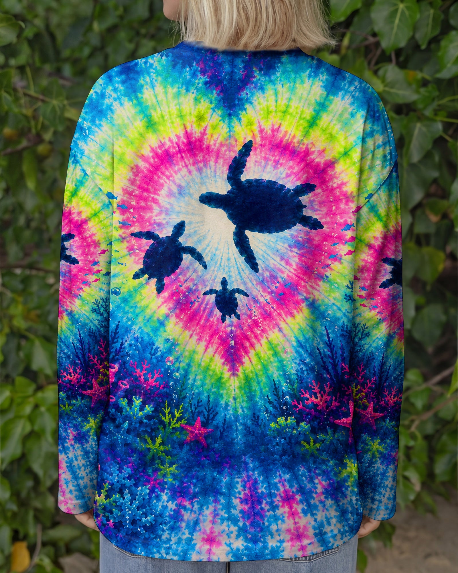 UNDERWATER TURTLES FAMILY HEART BURST ALL OVER PRINT  - TLNT2506261