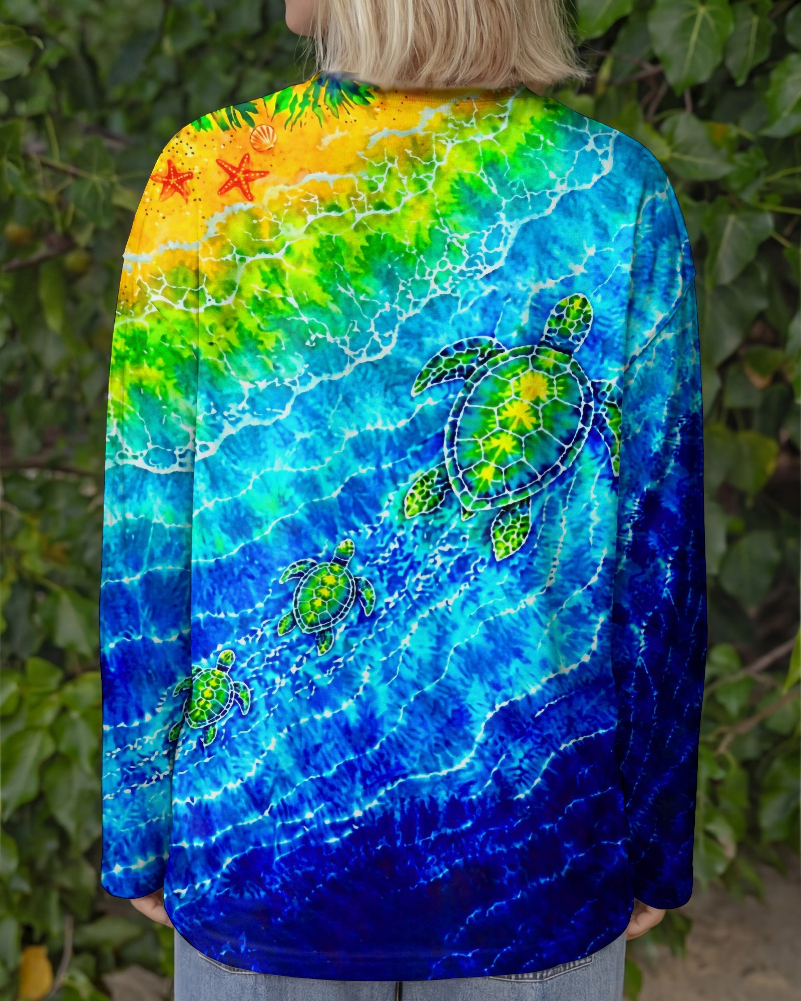 SEA TURTLES TROPICAL BEACH BURST ALL OVER PRINT  - TLTW2206262