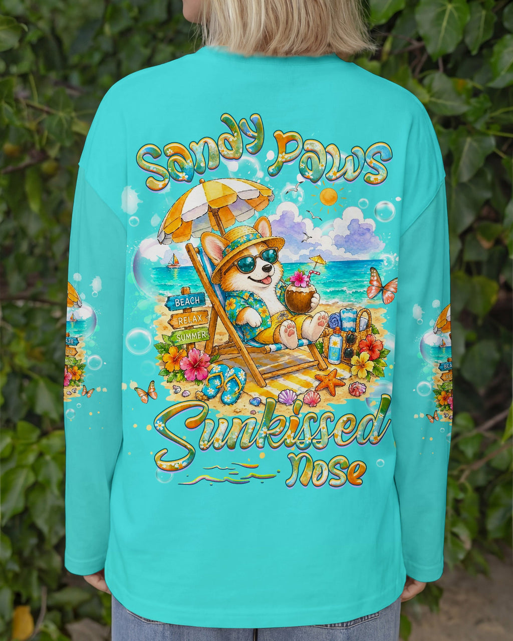 SANDY PAWS SUNKISSED NOSE CORGI DOG ALL OVER PRINT - TLHG0505261