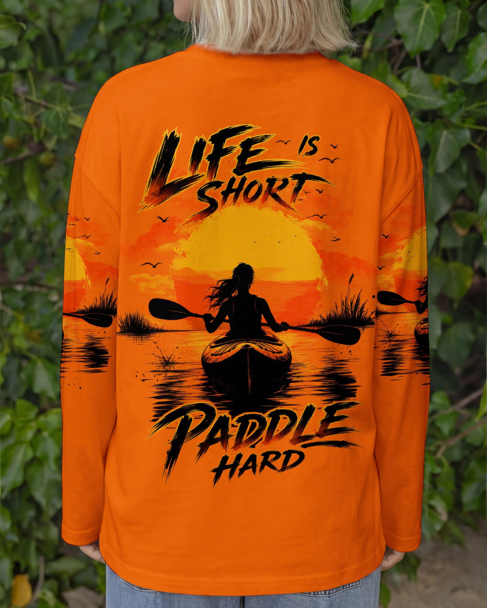 LIFE'S SHORT PADDLE HARD KAYAK ALL OVER PRINT - TLTW2905263
