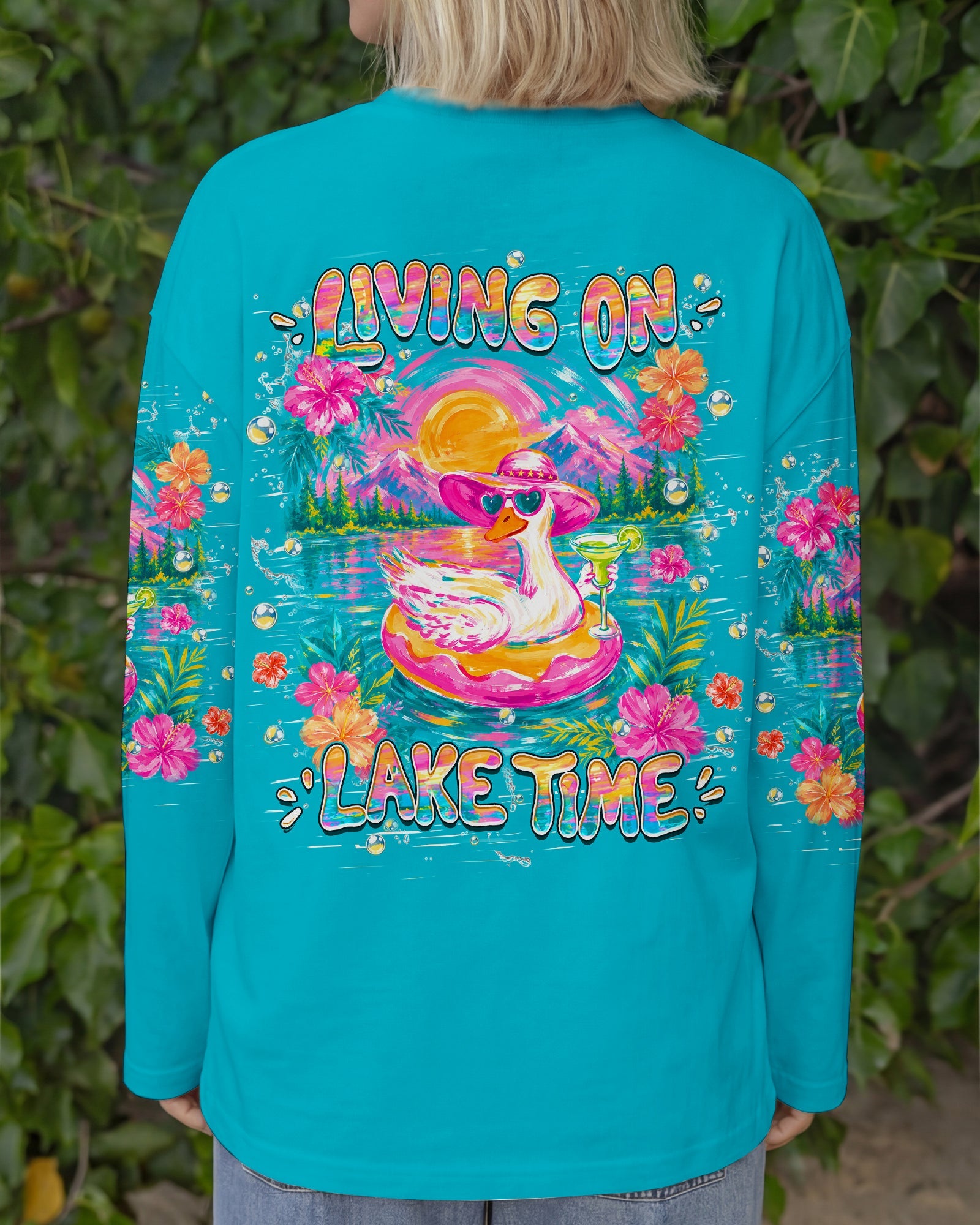 LIVING ON LAKE TIME GOOSE ALL OVER PRINT   - TLHN2205263