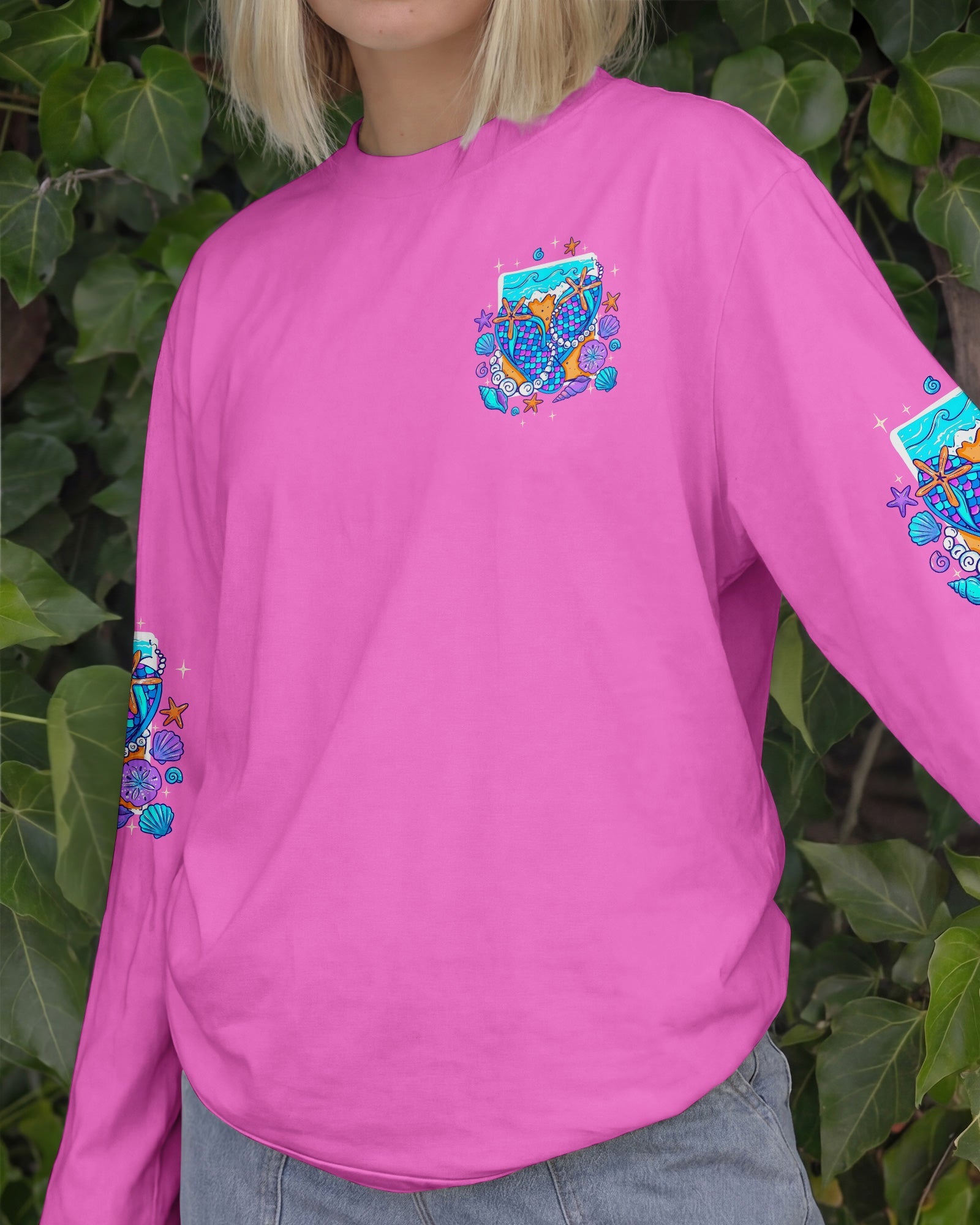 MERMAID OUTTA WATER FLIP FLOPS ALL OVER PRINT - TYQY0106262