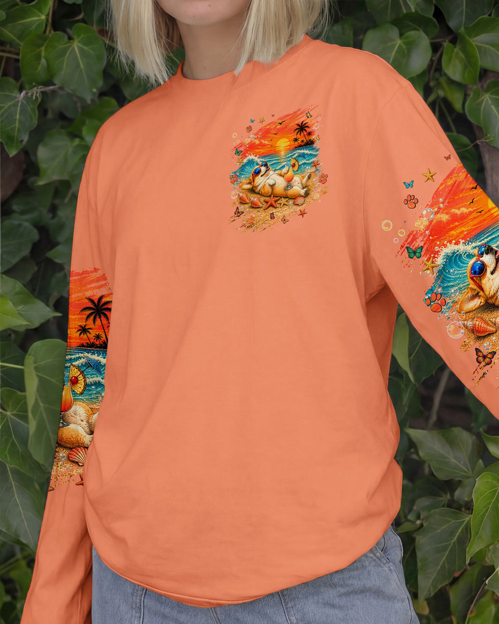 SANDY PAWS AND SALTY KISSES CORGI DOG ALL OVER PRINT  - TLNT1805263