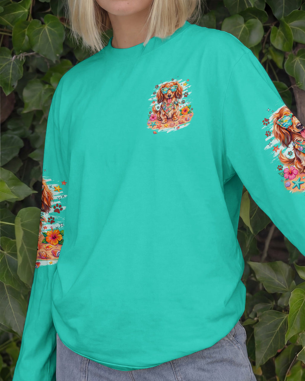SMELL THE SEA DACHSHUND LONG HAIR DOG ALL OVER PRINT - TYPQ0906263