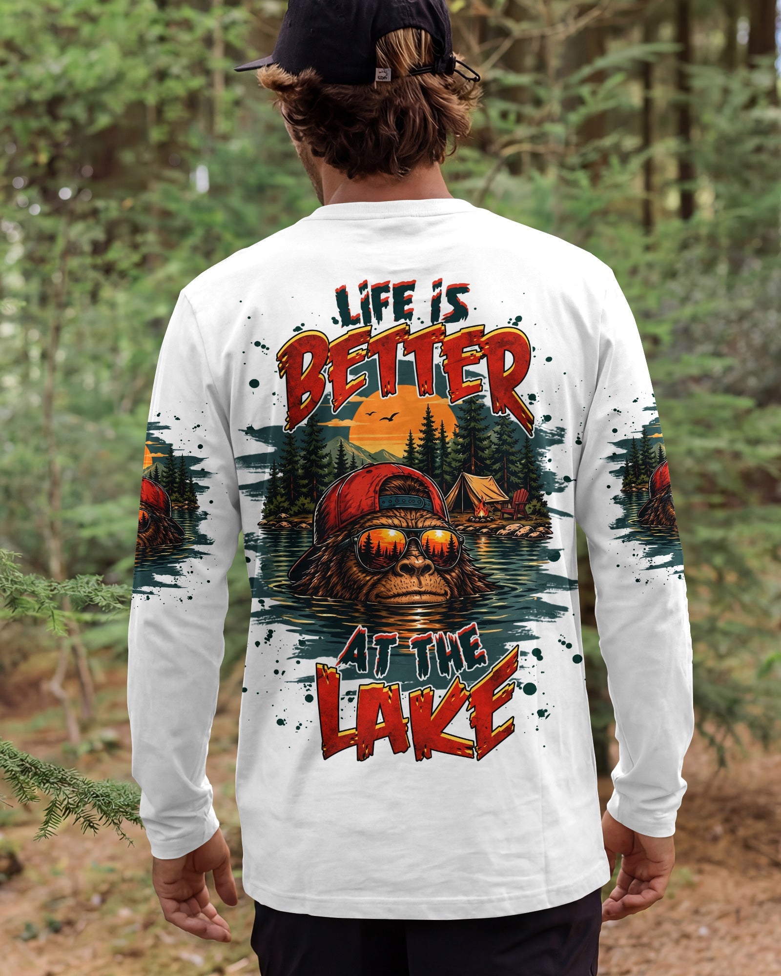 LIFE IS BETTER AT THE LAKE BIGFOOT ALL OVER PRINT   - TLHG2805263