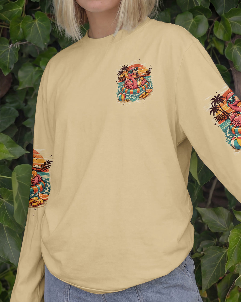 SMELL THE SEA FEEL THE BREEZE FLAMINGO ALL OVER PRINT - TYPQ1404262
