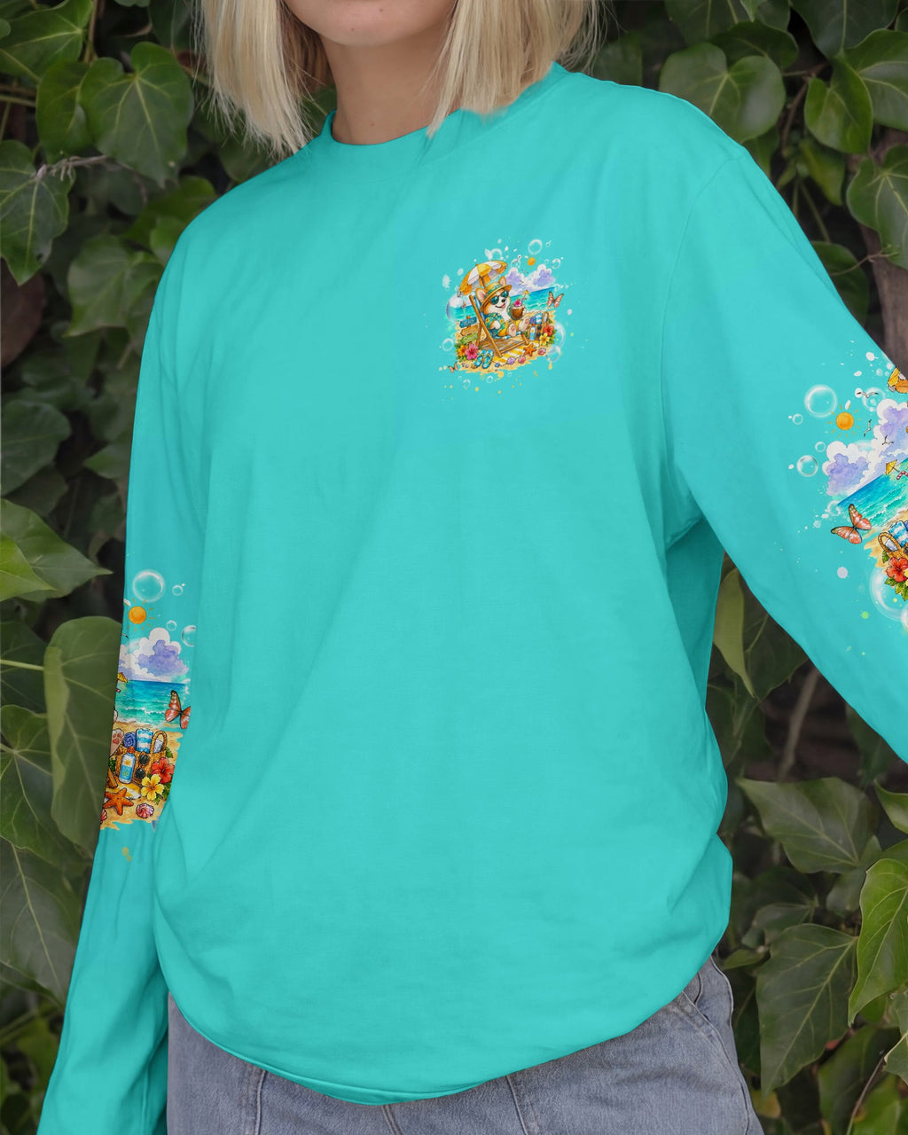 SANDY PAWS SUNKISSED NOSE CORGI DOG ALL OVER PRINT - TLHG0505261