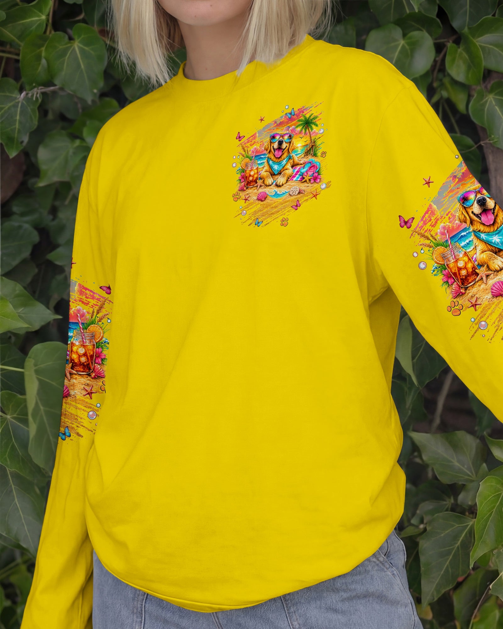 MEET ME AT MY HAPPY PLACE GOLDEN RETRIEVER DOG ALL OVER PRINT - TLNT2105261