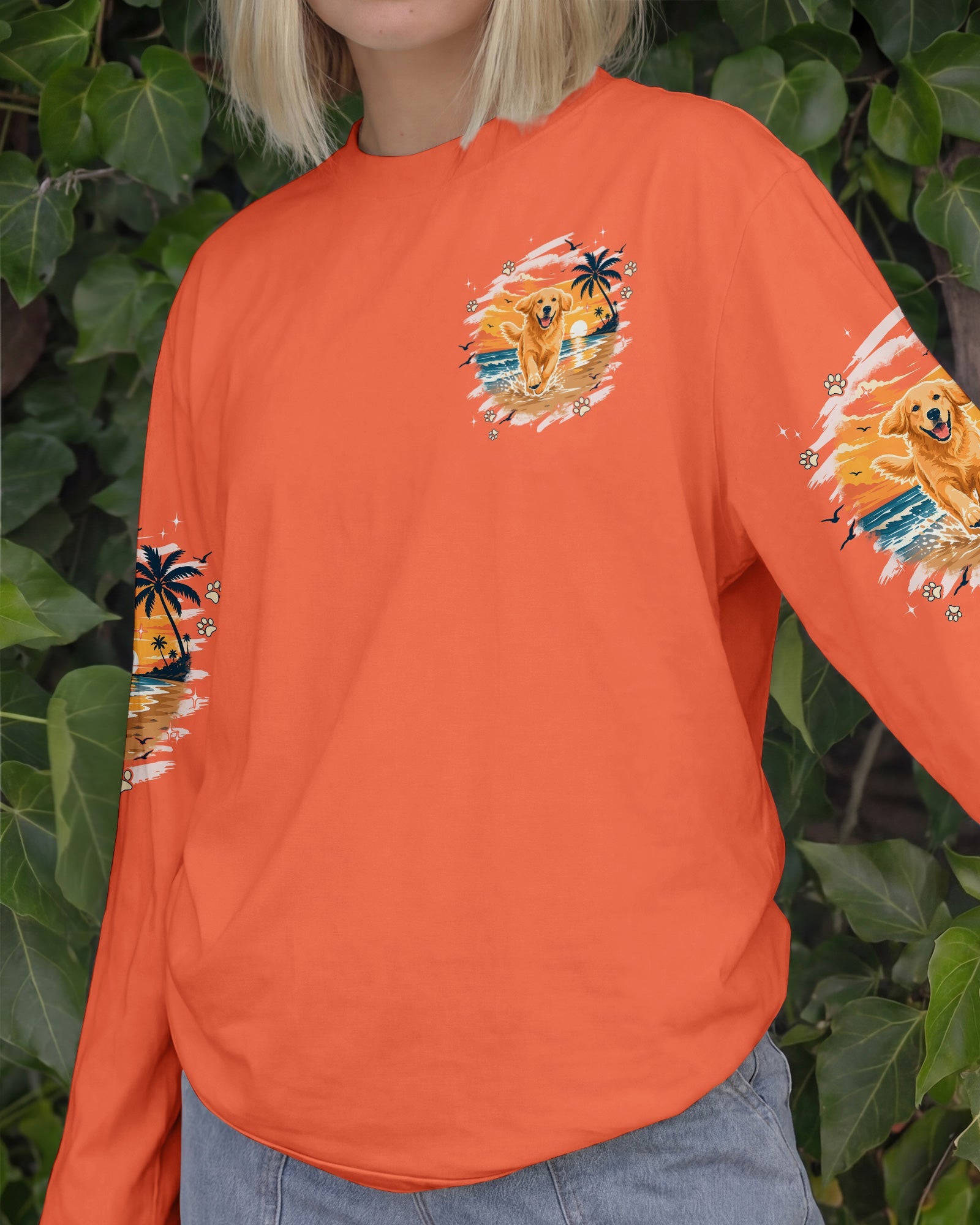 SMELL THE SEA GOLDEN RETRIEVER BEACH DOG ALL OVER PRINT - TYPQ1806261