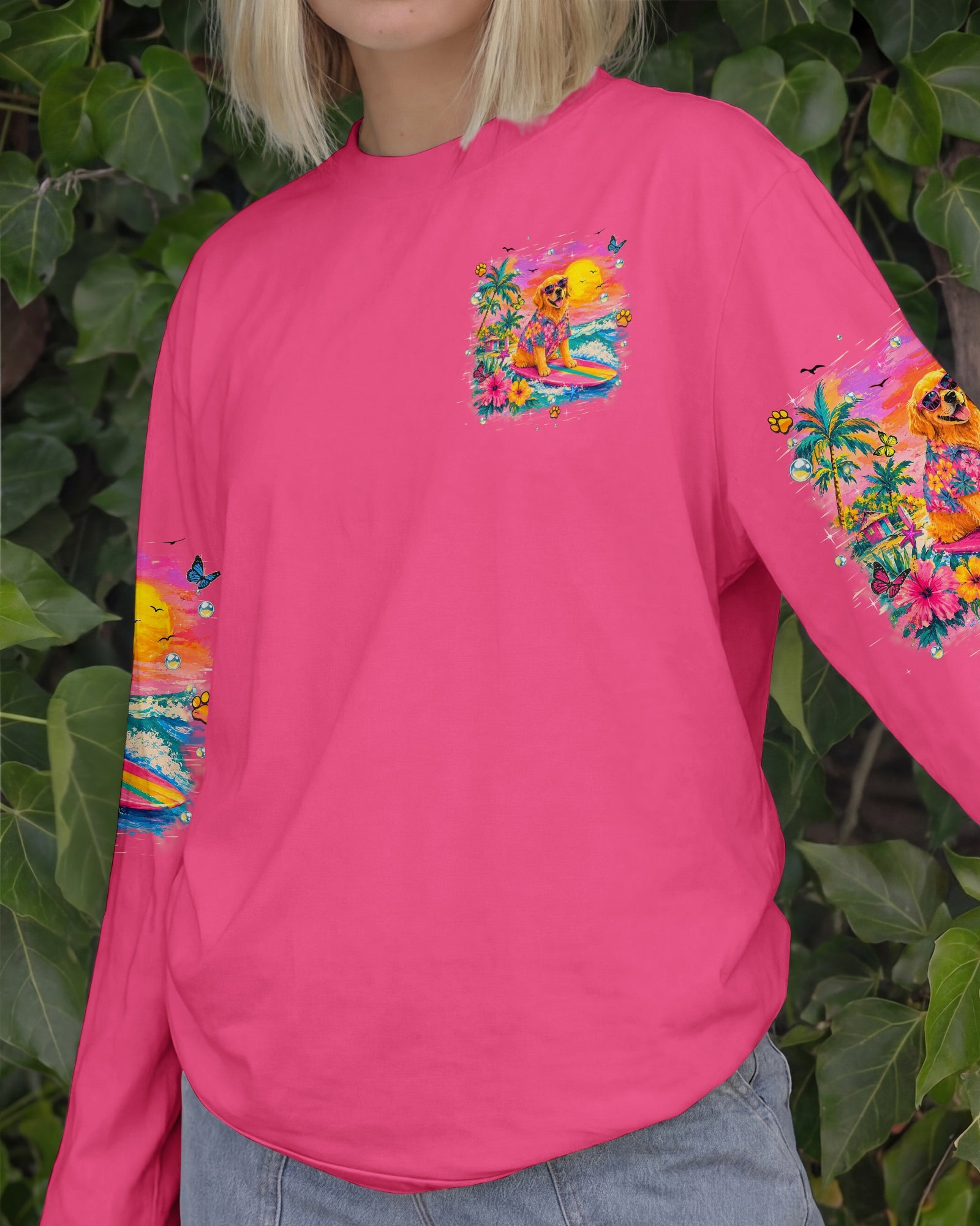 BEACH DAYS & GOLDEN WAVES GOLDEN RETRIEVER ALL OVER PRINT - TLHN2605261