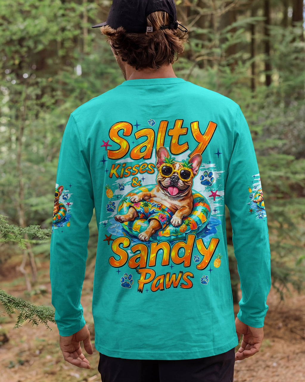 SALTY KISSES AND SANDY PAWS FRENCH BULLDOG ALL OVER PRINT - TYQY2905262