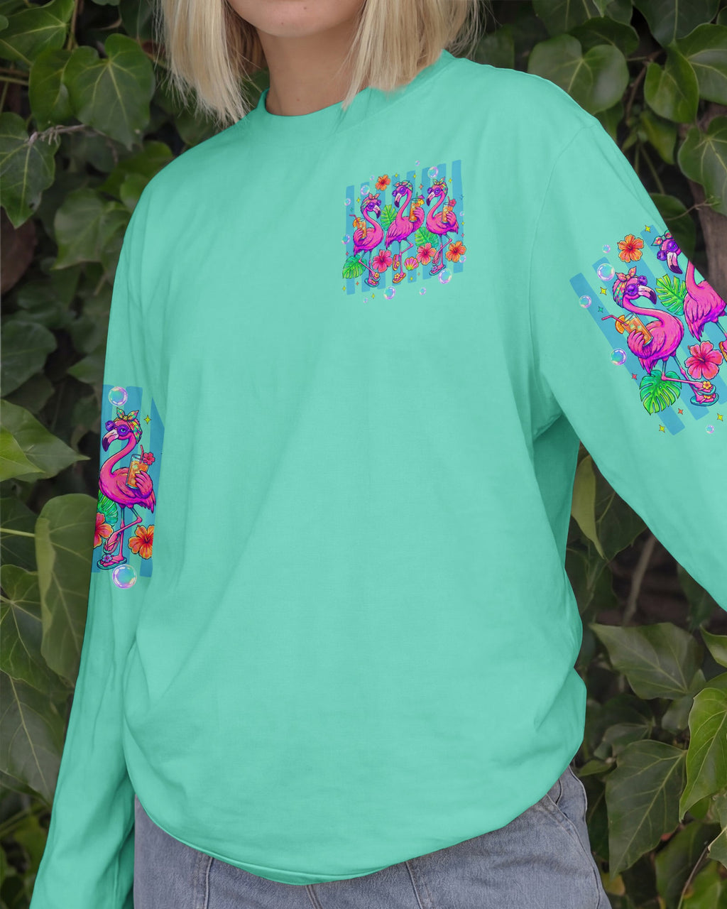 SANDY TOES SUNKISSED NOSE FLAMINGO ALL OVER PRINT  - TLTW1906261