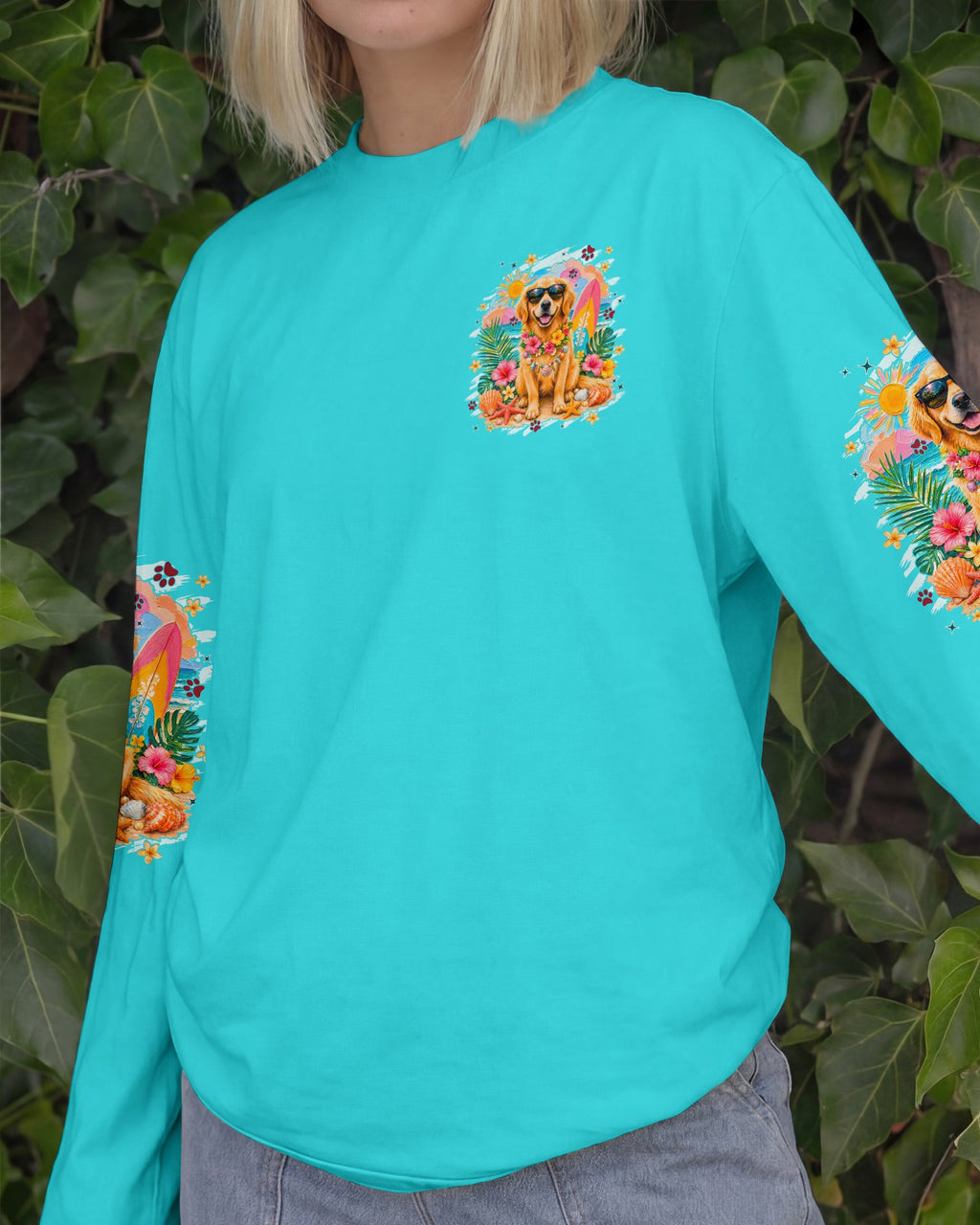 I'M ON ISLAND TIME GOLDEN RETRIEVER DOG ALL OVER PRINT - TYPQ1206263