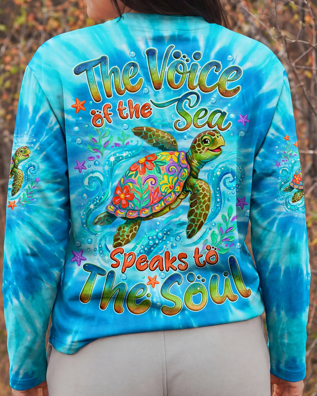 THE VOICE OF THE SEA SPEAKS TO THE SOUL TURTLE ALL OVER PRINT - TYQY2404263