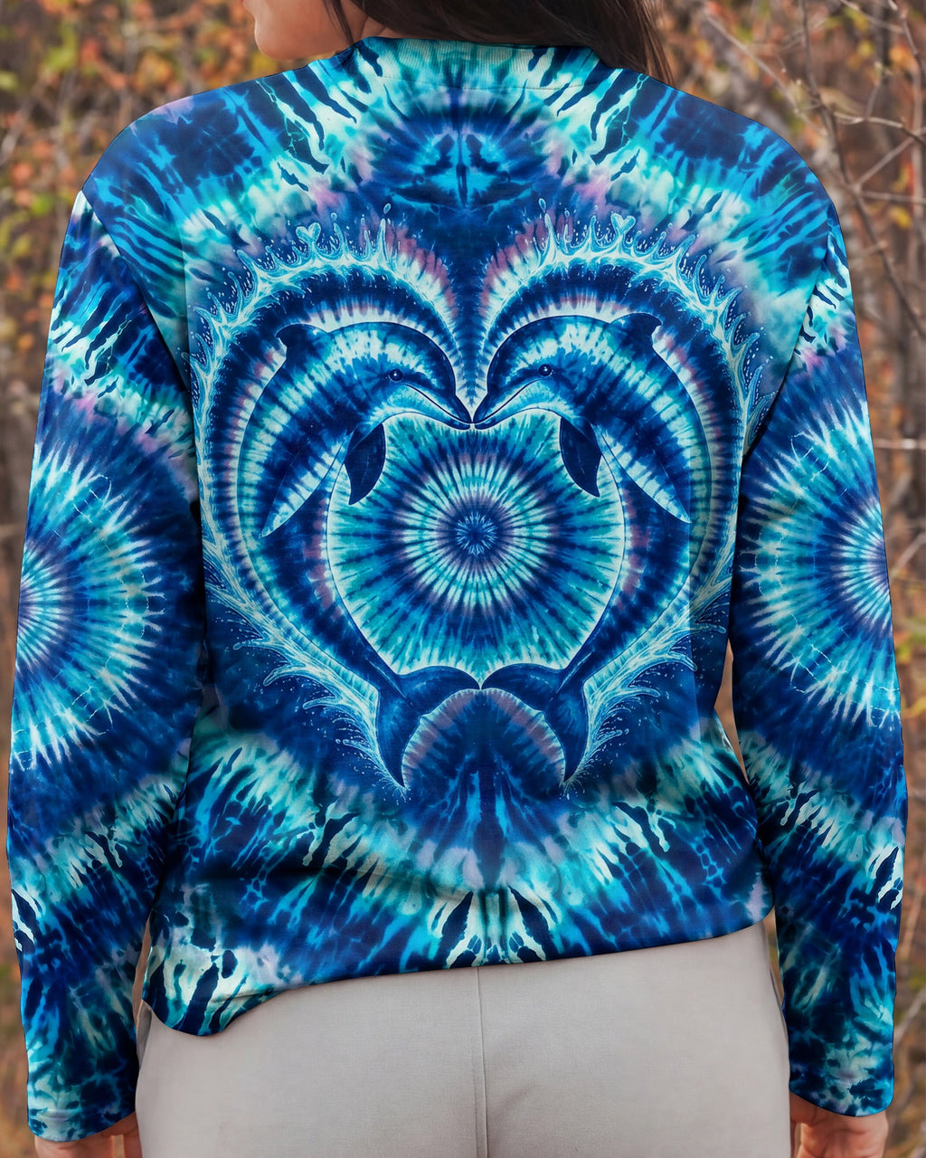 DOLPHIN HEART SWIRL ALL OVER PRINT - KMTM0505261