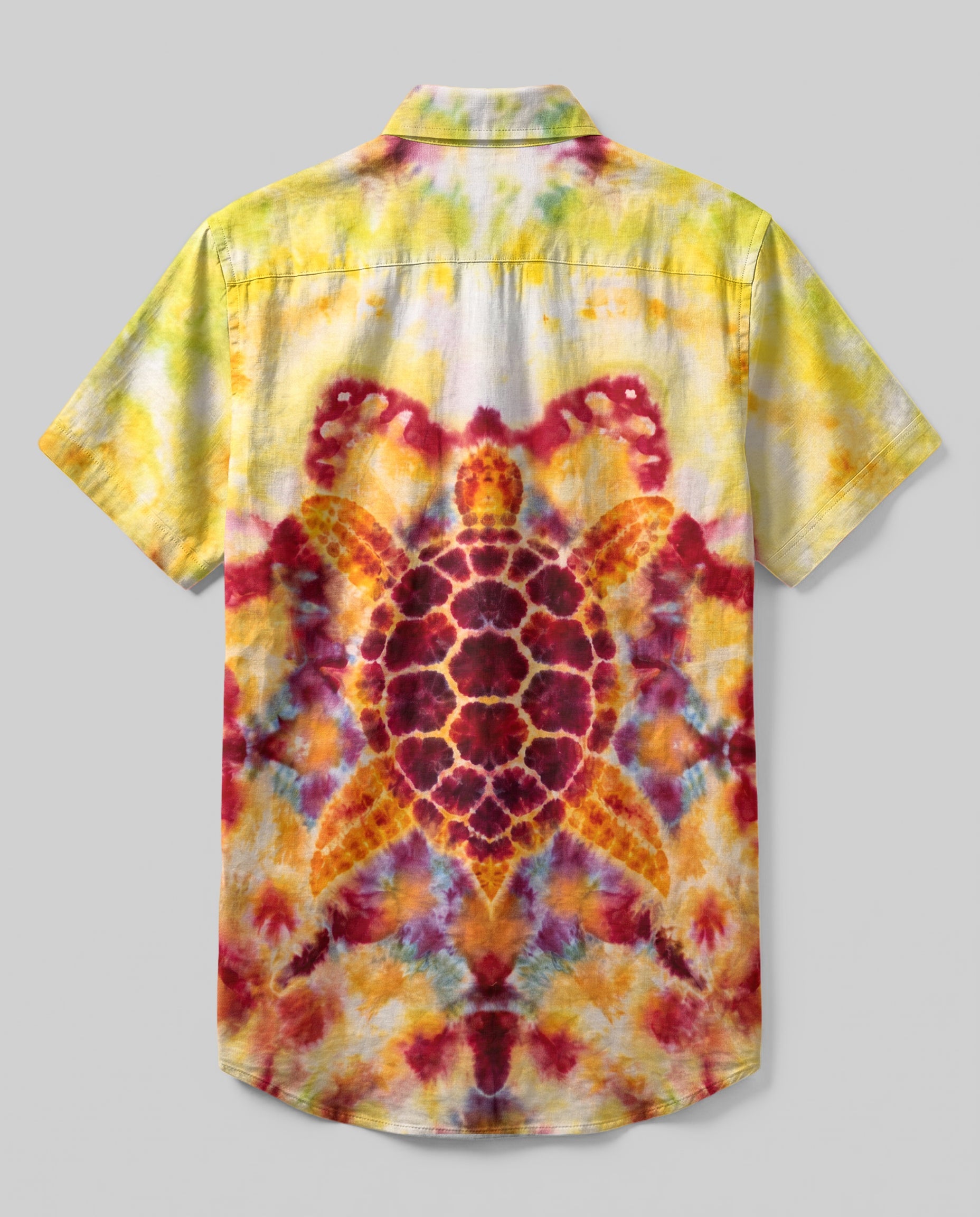 SEA TURTLE MANDALA ART BUTTON-DOWN COLLAR SHIRT - RI2406263